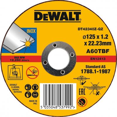 DeWALT Disque &agrave;&nbsp; tron&ccedil;onner, 125x1,2 mm - DT42340Z-QZ