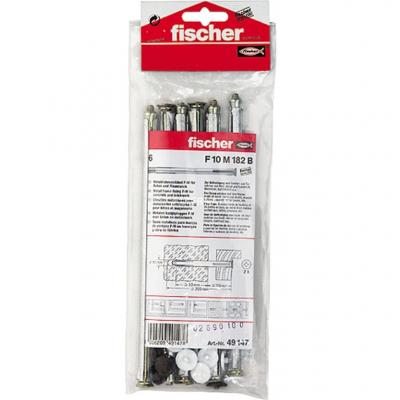Lot de 6 fixations m&eacute;talliques pour cadres Fischer F10 M 182 B C02495