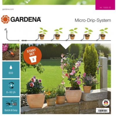 Gardena kit d'arrosage goutte-&agrave;- goutte pour plantes en pot s
