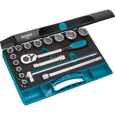 Hazet Jeu de cl&eacute;s &agrave; douille m&eacute;trique 1/2 (12.5 mm) 17 pi&egrave;ces 906