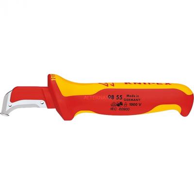 Couteau D'&eacute;lectricien 180mm - Lame Avec Sabot - Isol&eacute; 1000v
