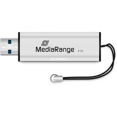 MediaRange SuperSpeed - Cl&eacute; USB - 8 Go - USB 3.0 - noir / argent