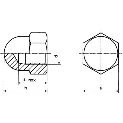 Crou borgne hexagonal toolcraft m4 d1587-poly 194791 m4 10 pc(s) 4,0156E+12