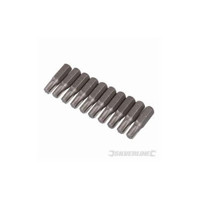 Silverline 486941 Lot de 10 Embouts Torx chrome-vanadium