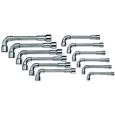 Gedore Jeu de 12 cl&eacute;s &agrave; pipe d&eacute;bouch&eacute;e 6 pans, 8-19 mm - 25 PK-012