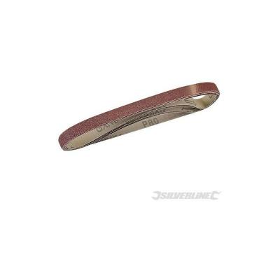 Silverline 740136 5 bandes abrasives 13 x 457 mm Grain 80