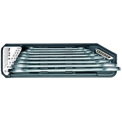 Juego de llaves fijas de doble boca con soporte 8 pzas 6-22 mm