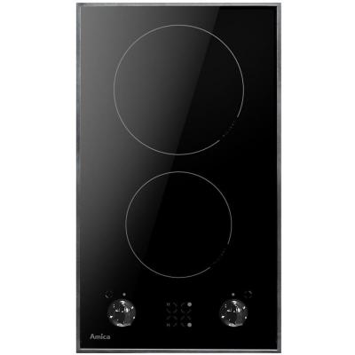 Amica Table domino vitroc&eacute;ramique 30cm 2 feux noir - PH3200PG