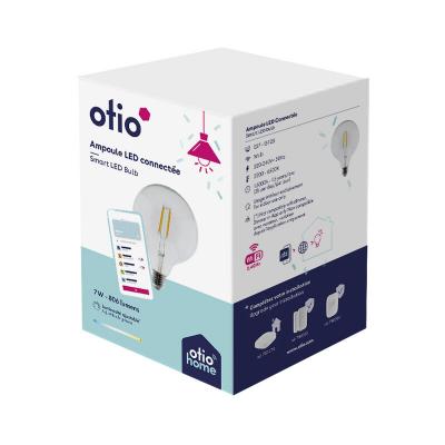 Ampoule connect&eacute;e WIFI Filament LED Design G125 E27 7W - Otio