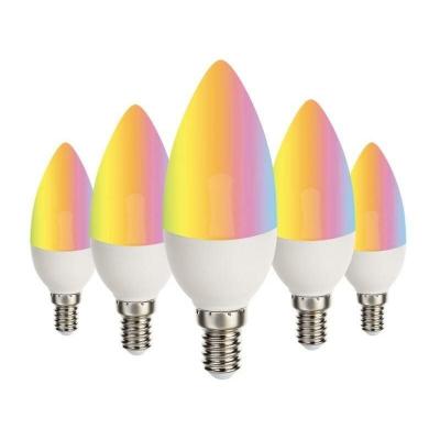 Ampoule LED Connect&eacute;e WiFi E14 5.5W RGBW C37 (Pack de 5) - SILAMP