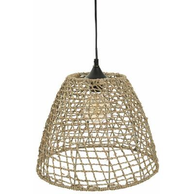 Suspension c&ocirc;ne en rotin D33 cm