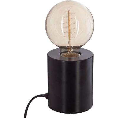Atmosphera - Lampe &agrave; poser en fer Ampoule - h. 10,5 cm - - Noir