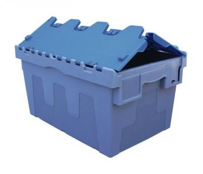 Bac navette &agrave; couvercle int&eacute;gr&eacute; Viso 54l - Bleu
