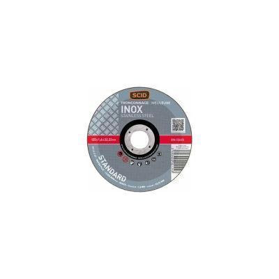 Disque &agrave; tron&ccedil;onner standard moyeu plat - Inox - &Oslash; 125 mm - SCID