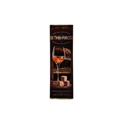 Coffret Pierres &agrave; vin - 6 gla&ccedil;ons granit + pince h&ecirc;tre