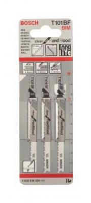 Bosch Lames de scie sauteuse T 101 BF Clean for Hard Wood