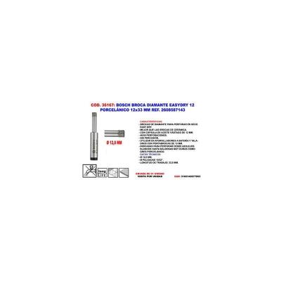 Foret diamant&eacute; &agrave; sec Easy Dry Best for Ceramic &oslash; 12 BOSCH 2608587143