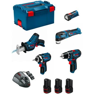 Kit 5 outils + 3 batteries 12V 2.0Ah en L-boxx - 0615990K11 - Bosch