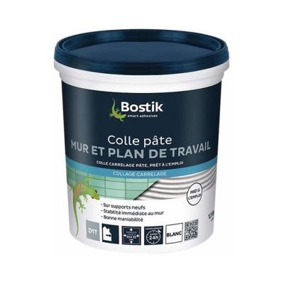 Colle carrelage - p&acirc;te - murs et plans de travail - 1,5 kg BOSTIK