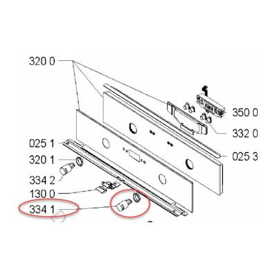 Bouton droit pour four Whirlpool 481241279172