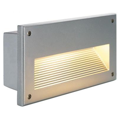 Brick downunder E14 encastr&eacute;, gris argent, max 40W, IP44 - Gris argent