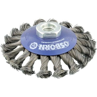 Osborn 0002622151 M14100 Mm Braided Steel Conical Brush Bleu