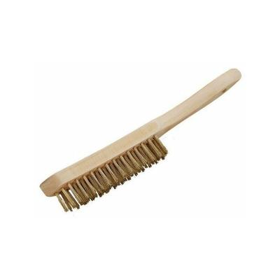 Brosse m&eacute;tallique laiton &agrave; manche L 295 x l 30 mm - SAVY