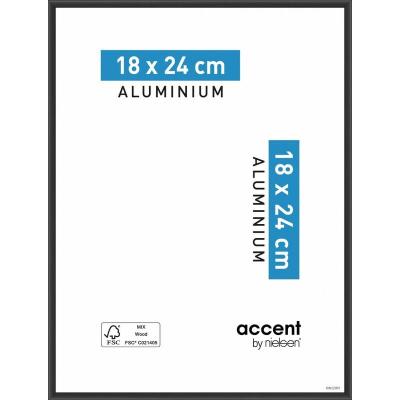 Cadre Accent, H.18 x l.24 cm, aluminium noir, NIELSEN