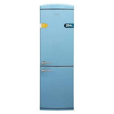 Cecotec R&eacute;frig&eacute;rateur r&eacute;tro Bolero CoolMarket Combi Origin 294+ Blue E