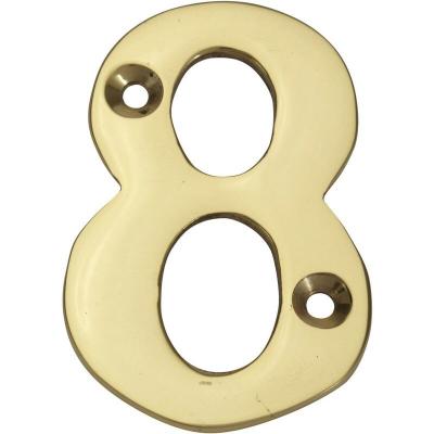 Novap - Chiffre laiton Numero 8 - Hauteur 51 Mm