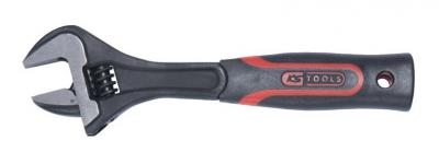 KS TOOLS 577.0201 Cl&eacute; &agrave; molette &agrave; manche bi-mati&egrave;re, 8'' - L.200 mm