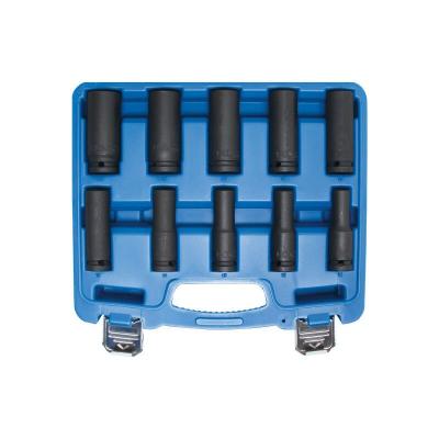 Jeu de douilles &agrave; choc, six pans, profondes 12,5 mm (1/2"") 10 - 24 mm 10 pi&egrave;ces