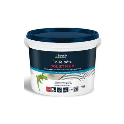 Colle &agrave; carrelage en p&acirc;te pour sol et mur D2T Bostik 25 kg