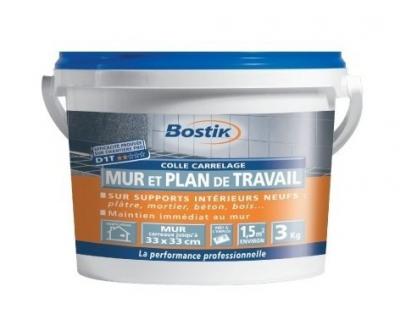 Bostik - Colle carrelage mur et plan de travail 3kg