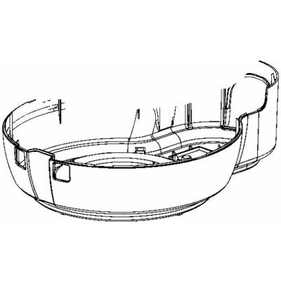 Corps blanc + enjoliveur - Friteuse (SS-1530000942 TEFAL, SEB)
