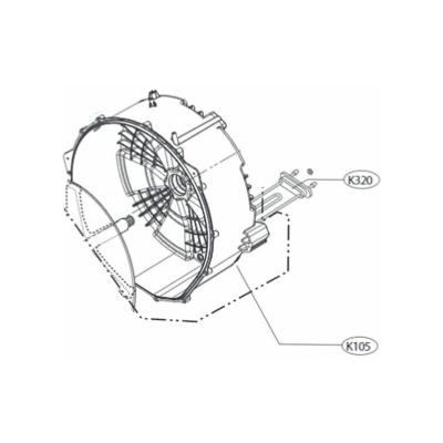 Demi cuve arri&egrave;re lave-linge ajq73294005, ajq73294001 lg