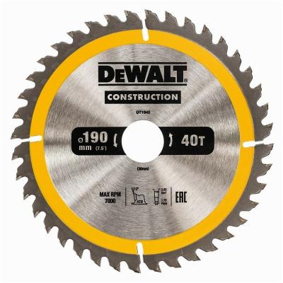 DeWALT Lame de scie circulaire, 190/30 mm, 40 dents - DT1945-QZ