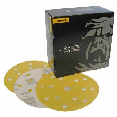 Mirka Abrasif GOLD 150mm Grip 15T, grain 220, 100/unit&eacute; - 2361109922
