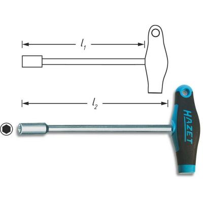 Hazet 428-10 Cl&eacute; &agrave; douille/profil &agrave; 6 pans ext&eacute;rieurs Taille 10