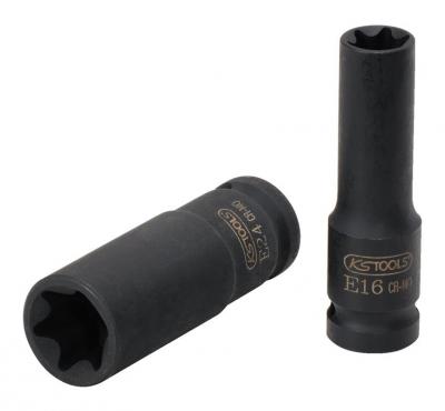 KS TOOLS 515.1057 Douille longue &agrave; chocs TORX 1/2'', E20
