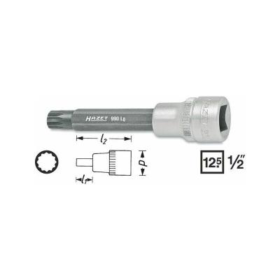 Hazet 990Lg-8 Embout Pour Tournevis Xzn Carr&eacute; Int&eacute;rieur 12,5Mm 1/2''