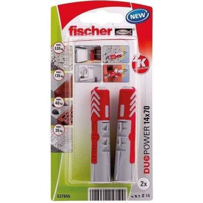 Blister de 2 chevilles tous mat&eacute;riaux DUOPOWER 14x70mm