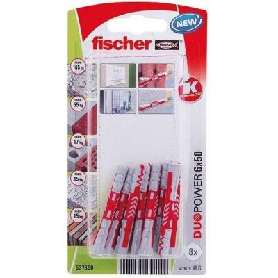 Fischer - Chevilles duopower 6x50, 8 pi&egrave;ces