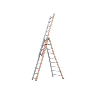 Echelle transformable Pronor 6,87m 3 plans 3x9 &eacute;chelons Tubesca
