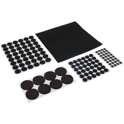 Patins en feutre autocollants, 125 pcs, Noirs, 125 pcs, Noirs. 125 Pcs