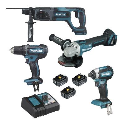 PACK de 4 machines 18V Li-Ion 5.0Ah Makita DLX4080TX1