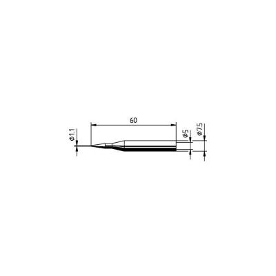 Panne s&acute;rie 172 pointe crayon largeur 1,1 mm 0172 BD/SB ERSA