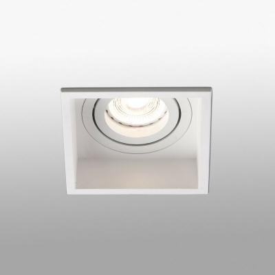 Faro Barcelona 40120 - HYDE Lampe encastrable blanche carr&eacute; orientable