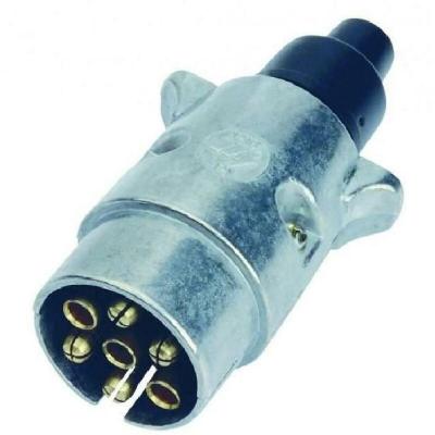 Fiche m&acirc;le m&eacute;tal 7 plots - 12 V