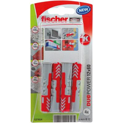 Blister de 4 chevilles tous mat&eacute;riaux DUOPOWER 12x60mm